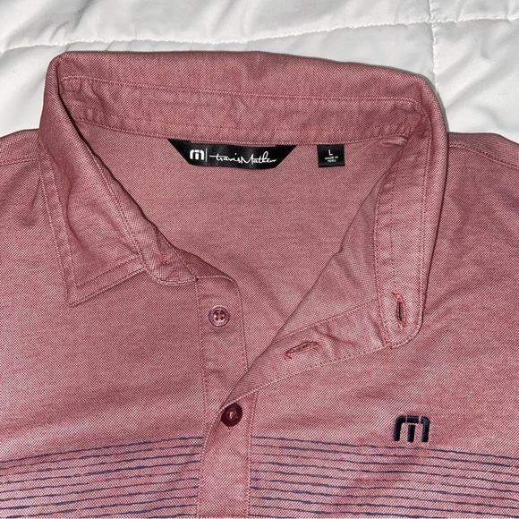 Travis Mathew Red and Blue Polo Shirt - Picture 6 of 6